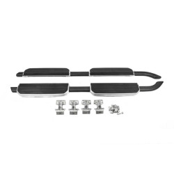 Купить Боковые пороги OEM Silver (для длинного, 2 шт) для Land Rover Defender 2019- рр