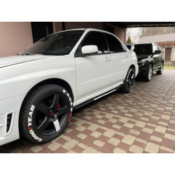 Купити Універсальні накладки на бокові пороги Niken White (ABS) (4шт)