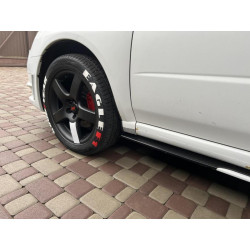 Купити Універсальні накладки на бокові пороги Niken White (ABS) (4шт)