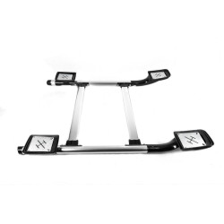 Купить Рейлинги Shark (с поперечинами) Серый цвет для Toyota Hilux 2015- гг