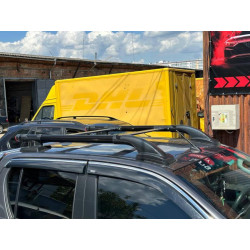 Купить Рейлинги Shark (с поперечинами) Серый цвет для Toyota Hilux 2015- гг