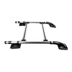 Купити Рейлінги Shark (з поперечиною) Чорний колір для Toyota Hilux 2015- рр