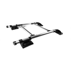 Купити Рейлінги Shark (з поперечиною) Чорний колір для Toyota Hilux 2015- рр