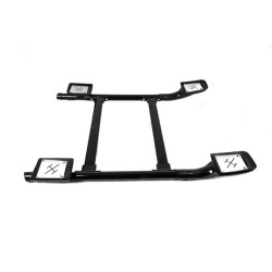 Купити Рейлінги Shark (з поперечиною) Чорний колір для Toyota Hilux 2015- рр