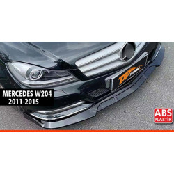 Купити Накладка на передній бампер DPT V1 (2011-2015, чорний глянець) для Mercedes C-class W204 рр