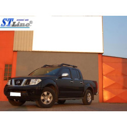 Купить Рейлинги с перемычками (2 шт, Черные) Черные для Nissan Navara/NP300 2016- гг