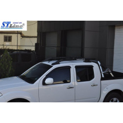 Купить Рейлинги с перемычками (2 шт, Черные) Черные для Nissan Navara/NP300 2016- гг