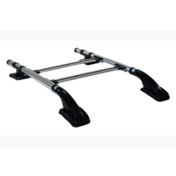 Купить Рейлинги с перемычками (2 шт, Черные) Черные для Nissan Navara/NP300 2016- гг