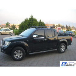 Купить Рейлинги с перемычками (2 шт, Черные) Серые для Nissan Navara/NP300 2016- гг