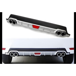 Купити Універсальний задній дифузор DPT V-8 (ABS) (сірий-2025чорний глянець)