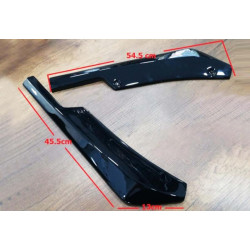 Купити Flap накладка на задній бампер DPT (ABS) (2шт) (чорний глянець) для Volkswagen Caddy 2010-2015 рр