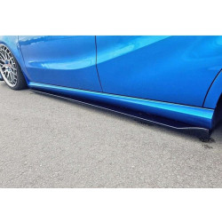 Купити Універсальна накладки на бокові пороги DPT Black (ABS) (2шт) (чорний глянець)