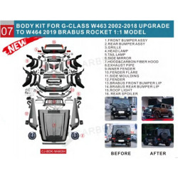 Купить Комплект рестайлинга на G900 Roket для Mercedes G сlass W463 1990-2018 гг