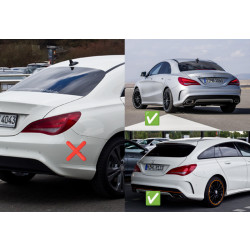 Купить Задний диффузор Black (дизайн CLA45 с насадками) для Mercedes CLA C117 2013-2019 гг