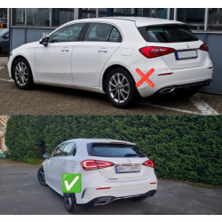 Купить Задний диффузор с насадками (Дизайн A45 HB) для Mercedes A-сlass W177 2018- гг