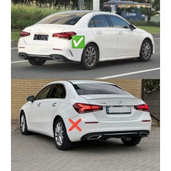 Купить Задний диффузор с насадками (Дизайн A35 SD) для Mercedes A-сlass W177 2018- гг