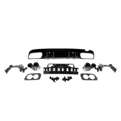 Купити Задній дифузор з насадками (Дизайн C43) для Mercedes C-сlass W205 2014-2021рр