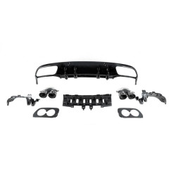 Купити Задній дифузор з насадками (для coupe дизайн AMG43) для Mercedes C-сlass W205 2014-2021рр