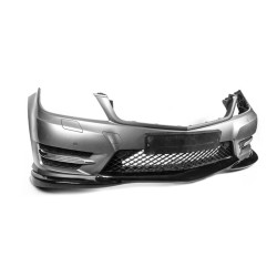Купить Накладка на передний бампер DPT V2 (2011-2015, черный глянец) для Mercedes C-class W204