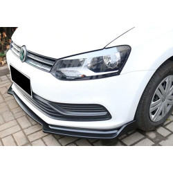 Купити Передня Lip накладка DPT V-2 (чорний глянець) для Volkswagen Polo 2010-2017 рр