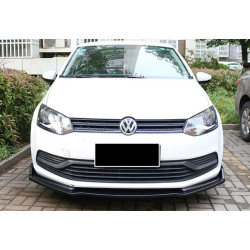 Купити Передня Lip накладка DPT V-2 (чорний глянець) для Volkswagen Polo 2010-2017 рр