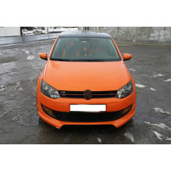 Купити Передня Lip накладка DPT (2009-2013, чорний глянець) для Volkswagen Polo рр