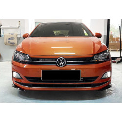 Купити Передня Lip накладка DPT V-2 (чорний глянець) для Volkswagen Polo 2017- рр