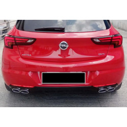 Купить Задний диффузор DPT V-1 (HB, черный глянец) для Opel Astra K 2016-2021 гг