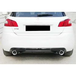 Купить Задний диффузор DPT (HB, черный глянец) для Peugeot 308 2014-2021 гг