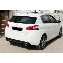 Купить Задний диффузор DPT (HB, черный глянец) для Peugeot 308 2014-2021 гг