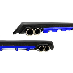 Купить Универсальный задний диффузор DPT V-11 (ABS) (синий-2025черный глянец)