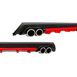 Купить Универсальный задний диффузор DPT V-13 (ABS) (красный-2025черный глянец)