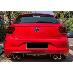 Купить Задний диффузор DPT V-2 (черный глянец) для Volkswagen Polo 2017- рр