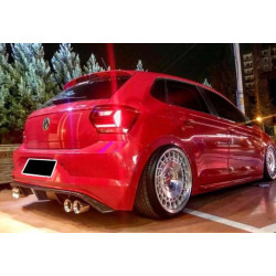 Купить Задний диффузор DPT V-2 (черный глянец) для Volkswagen Polo 2017- рр