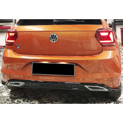 Купить Задний диффузор DPT V-3 (черный глянец) для Volkswagen Polo 2017- рр