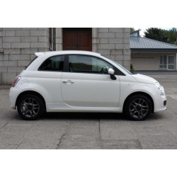 Купити Бокові пороги DPT (чорний глянець) для Fiat 500/500L