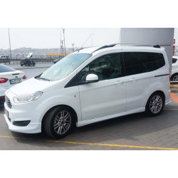 Купити Бокові пороги DPT (чорний глянець) для Ford Courier 2014-2023 рр