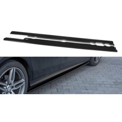 Купить Боковые пороги DPT (черный глянец) для Mercedes E-сlass W213 2016-2023 гг