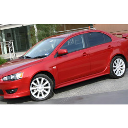 Купить Боковые пороги DPT (под покраску) для Mitsubishi Lancer X 2008- гг