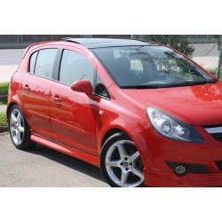 Купити Бокові пороги DPT V-1 (чорний глянець) для Opel Corsa D 2007-2014 рр