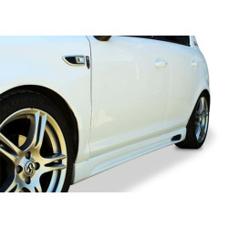 Купити Бокові пороги DPT V-2 (чорний глянець) для Opel Corsa D 2007-2014 рр