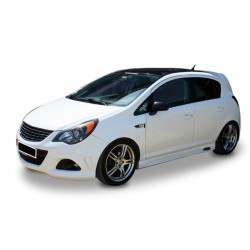 Купити Бокові пороги DPT V-2 (чорний глянець) для Opel Corsa D 2007-2014 рр