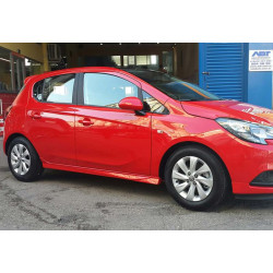 Купити Бокові пороги DPT (чорний глянець) для Opel Corsa E 2015-2019 рр