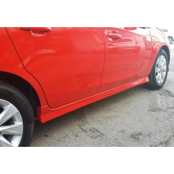 Купити Бокові пороги DPT (чорний глянець) для Opel Corsa E 2015-2019 рр