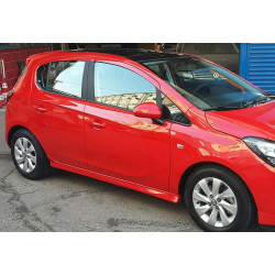 Купити Бокові пороги DPT (чорний глянець) для Opel Corsa E 2015-2019 рр