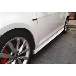 Купити Бокові пороги DPT V-1 (чорний глянець) для Volkswagen Golf 8