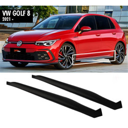 Купити Бокові пороги DPT V-2 (чорний глянець) для Volkswagen Golf 8