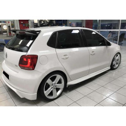 Купити Бокові пороги DPT V-1 (чорний глянець) для Volkswagen Polo 2010-2017 рр