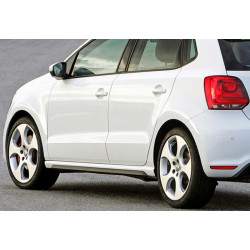 Купити Бокові пороги DPT V-2 (чорний глянець) для Volkswagen Polo 2010-2017 рр