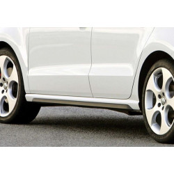 Купити Бокові пороги DPT V-2 (чорний глянець) для Volkswagen Polo 2010-2017 рр